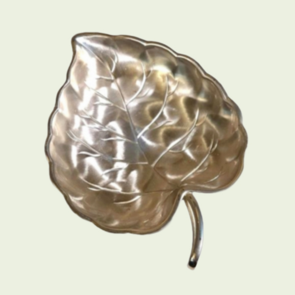 Vintage decorative silver leaf. Approximately 5"x7".